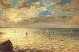 Eugene Delacroix The Sea at Dieppe (mk05)